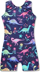 img 4 attached to Girls Gymnastics Leotards: Unicorn, Mermaid, Rainbow, 🦄 Cupcake, Dinosaur - Sparkle Biketard for Ages 2-10 Years