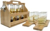 🍻 sorbus wooden bottle caddy: opener, sampler boards, & drink holder for beer, soda – ideal for bars, pubs, restaurants, brew fests, parties, and more! logo