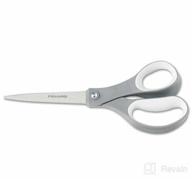 img 1 attached to Fiskars 01-004761J Softgrip Scissors - 8 Inch Straight Stainless Steel Blades: A Cutting Essential review by Kristen Simpson