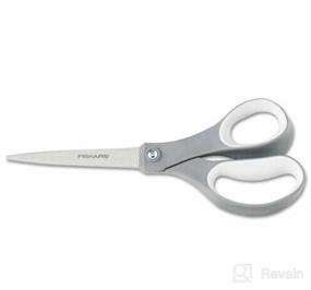 img 4 attached to Fiskars 01-004761J Softgrip Scissors - 8 Inch Straight Stainless Steel Blades: A Cutting Essential