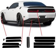 🚗 bogar tech designs: dark smoke tail light sidemarkers rear reflectors tint kit for dodge challenger 2015-2021 - compatible & fits perfectly logo