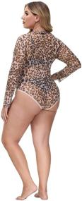 img 2 attached to 👗 Stretchy Jumpsuit Sleeve Bodysuit: Women's Clothing in Bodysuits