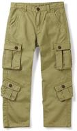 👖 phorecys cotton boys cargo pants: durable combat trousers with zipper button closure and 8 functional pockets logo