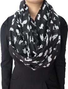 img 4 attached to 🐇 Lina and Lily Rabbit Print Infinity Scarf - Lightweight and Adorable Bunny Design