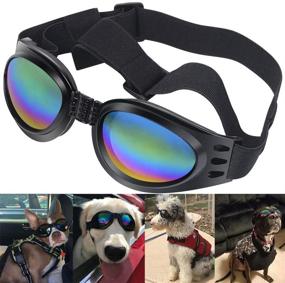 img 4 attached to 🐶 QUMY Dog Sunglasses Eye Protection Goggles for Dogs Over 15 lbs - Waterproof Pet Eyewear