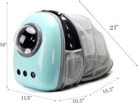 img 3 attached to Space Capsule Transparent Bubble Pet Carrier: Expandable Cat and Small Dog Backpack for Travel and Hiking