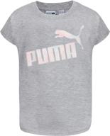 puma girls t shirt light heather girls' clothing logo