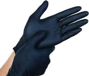 img 2 attached to 🧤 Nitrile Gloves for Household Cleaning & Industrial Use - Box of 100 (Large, Color May Vary)