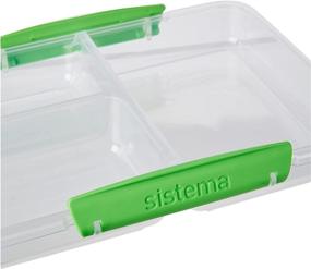 img 1 attached to 🍱 Sistema Multi Split Meal Prep Containers & Food Dividers Clips, 820ml, BPA-Free, 5 Storage Containers for Food Prep