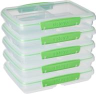 🍱 sistema multi split meal prep containers & food dividers clips, 820ml, bpa-free, 5 storage containers for food prep logo