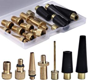 img 3 attached to 🚲 LSSH GmbH 16PCS Brass Presta and Schrader Valve Adapter Set: Ultimate Bike Pump Adapters, Balloon and Ball Pump Needles