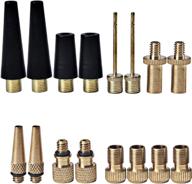 🚲 lssh gmbh 16pcs brass presta and schrader valve adapter set: ultimate bike pump adapters, balloon and ball pump needles логотип