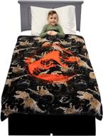 explore the dinosaur kingdom with franco kids bedding throw, 46 in x 60 in, jurassic world logo