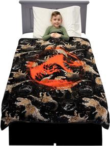 img 4 attached to Explore the Dinosaur Kingdom with Franco Kids Bedding Throw, 46 in x 60 in, Jurassic World