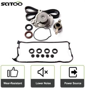 img 3 attached to Scitoo Timing Belt Water Pump Kit: Perfect Replacement Parts for 1996-2000 Honda Civic 1.6L SOHC D16Y7 Engine