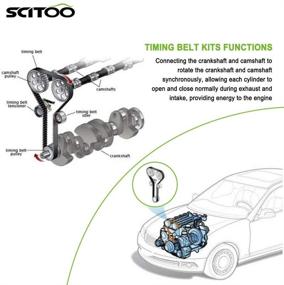 img 2 attached to Scitoo Timing Belt Water Pump Kit: Perfect Replacement Parts for 1996-2000 Honda Civic 1.6L SOHC D16Y7 Engine