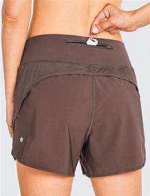 img 2 attached to 🏃 CRZ YOGA Women's Lightweight High Waist Quick-Dry Athletic Sports Running Workout Shorts with Zip Pocket - 4 Inches: Stay Comfortable and Stylish During Intense Workouts!