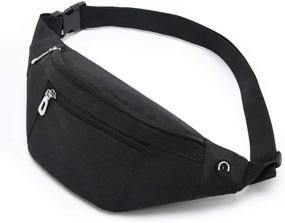 img 3 attached to 🎒 Versatile Unisex Fanny Pack: Stylish Waterproof Waist Bag with Adjustable Belt for Travel, Sports, and Running