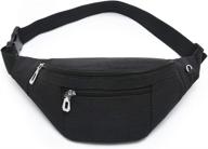 🎒 versatile unisex fanny pack: stylish waterproof waist bag with adjustable belt for travel, sports, and running logo