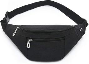 img 4 attached to 🎒 Versatile Unisex Fanny Pack: Stylish Waterproof Waist Bag with Adjustable Belt for Travel, Sports, and Running