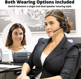 img 1 attached to 🎧 Versatile Wireless Headset System: Switch Between Single and Dual Speaker for Office Phones - Compatible with Polycom, Avaya, Cisco, Yealink and More!