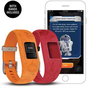 img 2 attached to 🌟 Garmin Vivofit Jr 2 Kids Star Wars Edition: Track Fitness and Activity with Light Side vs Dark Side Silicone Band Smart Watch