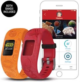 img 1 attached to 🌟 Garmin Vivofit Jr 2 Kids Star Wars Edition: Track Fitness and Activity with Light Side vs Dark Side Silicone Band Smart Watch