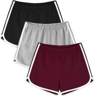 🩳 motarto 3 pack cotton sports shorts: perfect for yoga, dance, and summer activities logo