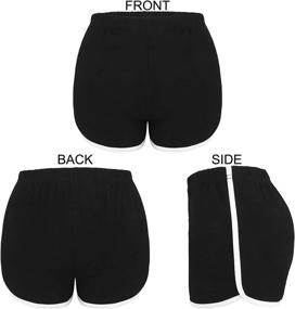 img 1 attached to 🩳 Motarto 3 Pack Cotton Sports Shorts: Perfect for Yoga, Dance, and Summer Activities