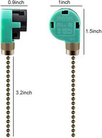 img 3 attached to Набор переключателей для потолочного вентилятора Dotlite, 2 штуки | UL-сертифицированный переключатель скорости 3 с кабелем из 4 проводов | Переключатель скорости ZE-268S6 для бытовой техники | Совместимые запасные части для потолочных вентиляторов, настенных светильников | Бронзовое покрытие