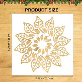 img 3 attached to 🌸 24 Pack Mandala Stencils for Painting - Floral Mandala Dotting Template for Wood, Reusable Sunflower Snowflakes Drawing Stencil for DIY Rock Art, Walls, Furniture, Crafts