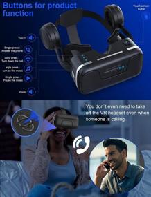 img 1 attached to 🔥 WinDrogon VR Headset: Ultimate 3D Virtual Reality Glasses for iPhone and Android - Heat Dissipation, 120° Viewing, Eye Protection