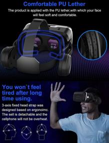 img 3 attached to 🔥 WinDrogon VR Headset: Ultimate 3D Virtual Reality Glasses for iPhone and Android - Heat Dissipation, 120° Viewing, Eye Protection