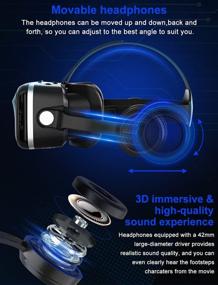 img 2 attached to 🔥 WinDrogon VR Headset: Ultimate 3D Virtual Reality Glasses for iPhone and Android - Heat Dissipation, 120° Viewing, Eye Protection