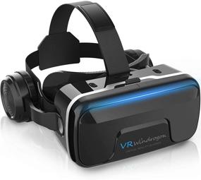 img 4 attached to 🔥 WinDrogon VR Headset: Ultimate 3D Virtual Reality Glasses for iPhone and Android - Heat Dissipation, 120° Viewing, Eye Protection