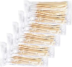 img 1 attached to 🩹 Kingzhuo 1000pcs Cotton Swabs 4-inch Wood Stick for Medical Wound Care Skin Cleaning - Ideal for School, Office, and Home Use (1000pcs)