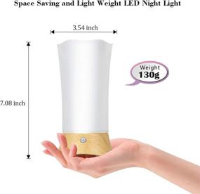 img 3 attached to 🔋 DEEPLITE Battery Operated Night Light: Motion Sensor Table Lamp for Bathroom, Bedroom, Kid’s Room, Hallway - Soft Glow Nightstand, Cordless and Stylish