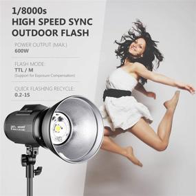 img 2 attached to 💡 Neewer i6T EX 600W 2.4G TTL Studio Strobe: Powerful HSS Flash Monolight for Nikon with Wireless Trigger, Lithium Battery & Bowens Mount