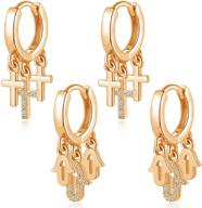 exquisite crystal zirconia huggies earrings: dazzling girls' jewelry and earrings logo