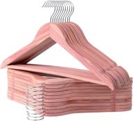 👕 20 pack of rosos cedar hangers for closet - smooth notches, sturdy cedar wood coat hangers with 360 rotating hook - ideal for closet refresh логотип