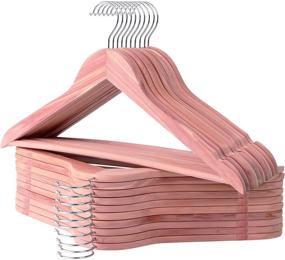 img 4 attached to 👕 20 Pack of ROSOS Cedar Hangers for Closet - Smooth Notches, Sturdy Cedar Wood Coat Hangers with 360 Rotating Hook - Ideal for Closet Refresh