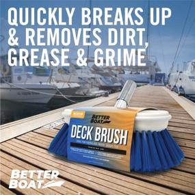 img 3 attached to 🧹 Premium Boat Deck Brush with Medium Bristle - Efficient 8" Head Scrub Brush with Bumper and 3/4" Thread for Effective Cleaning