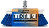 🧹 premium boat deck brush with medium bristle - efficient 8" head scrub brush with bumper and 3/4" thread for effective cleaning logo