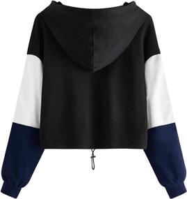 img 3 attached to 🔥 SweatyRocks Women's Casual ColorBlock Long Sleeve Pullover Crop Top: Stay Stylish and Sweat-free!