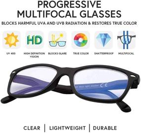 img 2 attached to 👓 Prato Progressive Multifocal Reading Glasses with Blue Light Blocking for Women and Men - Ideal Computer Readers with MultiFocus Lenses