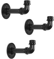 🧷 liantral towel hook set - stylish wall mounted coat hooks for bathroom & kitchen - 3-pack robe hanger hooks with industrial iron finish - sleek black design logo