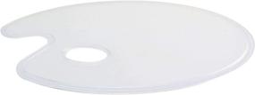 img 1 attached to Ruiwaer Clear Plastic Paint Palette | Easy to Clean Oval Shaped | 10.8 x 8.5 Inches | Art Palette for Oil and Watercolour Painting Tools