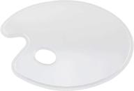 ruiwaer clear plastic paint palette | easy to clean oval shaped | 10.8 x 8.5 inches | art palette for oil and watercolour painting tools логотип