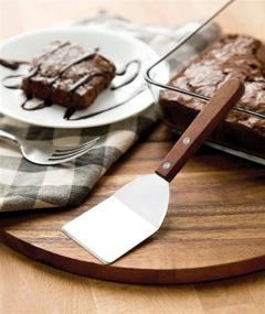 img 1 attached to Fox Run Stainless Steel and Wood Cookie/Brownie Spatula - 2.25 x 7 inches