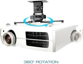 img 3 attached to 🔦 QualGear PRB-717-Blk Ceiling Mount Projector Accessory: Premium Black Mount for Enhanced Projection Experience